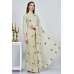 Beige Indian Designer Stitched Blouse Saree Beige Indian Designer Stitched Blouse Saree