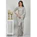 Light Grey Evening Wear Organza Saree Light Grey Evening Wear Organza Saree