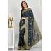 Charcoal Grey Indian Evening Saree Charcoal Grey Indian Evening Saree