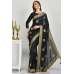 Dark Grey Indian Ethnic Evening Wear Saree Dark Grey Indian Ethnic Evening Wear Saree
