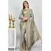 Light Grey Indian Designer Fancy Saree Light Grey Indian Designer Fancy Saree