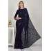 Navy Blue Embellished Evening Saree