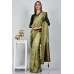 Pista Dark Green Indian Designer Banarasi Saree