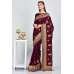 Dark Plum Indian Designer Wedding Saree