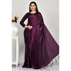 Deep Purple Indian Designer Evening Saree Deep Purple Indian Designer Evening Saree