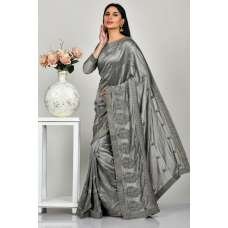 Grey Indian Ethnic Party Saree