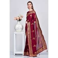 Maroon Vachitra Ready to Wear Saree