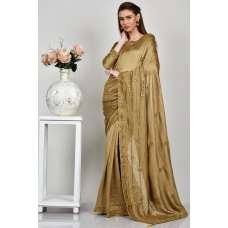 Beige Indian Women Party Wear Saree Beige Indian Women Party Wear Saree