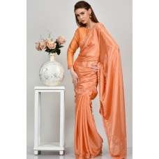 Peach Indian Wedding Readymade Saree