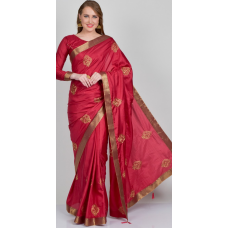 Red & Gold Indian Pakistani Designer Saree