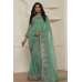 STUNNING SEA GREEN GEORGETTE PAKISTANI CASUAL WEAR SAREE