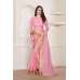 ZACS-617 STUNNING PINK GEORGETTE WITH AN AMAZING ZARI BORDER READY MADE SAREE