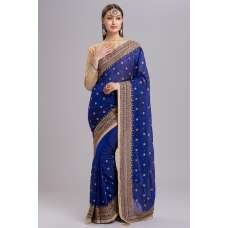 ZACS-117 ROYAL BLUE FULL SLEEVE BLOUSE INDIAN SAREE