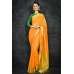 Saffron Yellow Banarsi Style Indian Ethnic Saree