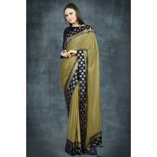 Military Olive & Navy Blue Indian Party Saree