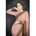 Rose Tan Border Embroidered Desi Party Wear Saree Rose Tan Border Embroidered Desi Party Wear Saree
