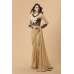 BEIGE GEORGETTE BLACK EMBROIDERED MEHNDI WEAR SAREE 