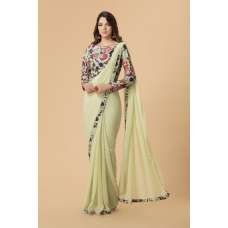 ZACS-702 MINT PRINTED DESIGNER READY MADE SAREE