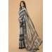 ASH GREY ABSTRACT PRINT DESIGNER READY MADE SAREE ASH GREY ABSTRACT PRINT DESIGNER READY MADE SAREE