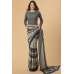 ASH GREY ABSTRACT PRINT DESIGNER READY MADE SAREE ASH GREY ABSTRACT PRINT DESIGNER READY MADE SAREE