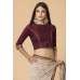 ZACS-51 BEIGE MAROON DESIGNER PARTY SARI