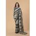 ASH GREY ABSTRACT PRINT DESIGNER READY MADE SAREE ASH GREY ABSTRACT PRINT DESIGNER READY MADE SAREE