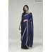 ZACS-729 NAVY BLUE CHIFFON CAPE STYLE DESIGNER SAREE
