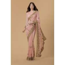 ZACS-733 PEACH INDIAN WEDDING & BRIDESMAID SAREE
