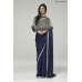ZACS-729 NAVY BLUE CHIFFON CAPE STYLE DESIGNER SAREE