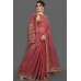ROSE PINK JACKET STYLE DESIGNER WEDDING SAREE ROSE PINK JACKET STYLE DESIGNER WEDDING SAREE