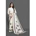 ZAC20-01 BRILLIANT WHITE HEAVILY EMBELLISHED SAREE