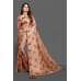 ZAC20-15 PEACH DIGITAL PRINTED FESTIVE EID SAREE