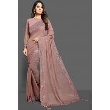 ZAC20-13 ASH ROSE INDIAN PARTY WEAR SAREE
