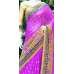 MAGENTA AND GOLD EMBROIDERED WEDDING SAREE MAGENTA AND GOLD EMBROIDERED WEDDING SAREE