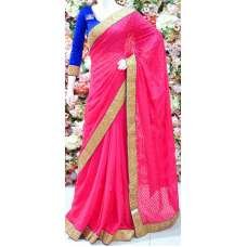 MAGENT AND CLASSIC BLUE ETHNIC SAREE