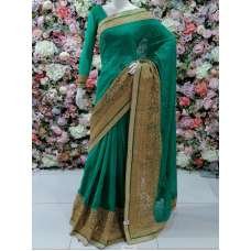 JADE GREEN ASIAN FESTIVE READYMADE SAREE