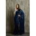 NAVY BLUE & SILVER INDIAN EVENING WEAR READYMADE SAREE NAVY BLUE & SILVER INDIAN EVENING WEAR READYMADE SAREE