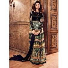 Black & Green Long Maxi Indian Anarkali Party Suit Black & Green Long Maxi Indian Anarkali Party Suit