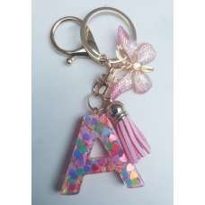 Stylish & Unique Butterfly "A" Resin Keychain Stylish & Unique Butterfly "A" Resin Keychain