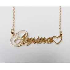 Amina Golden Nameplate Necklace