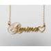 Amina Golden Nameplate Necklace