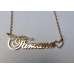 Golden Stainless Steel Farzana Nameplate Necklace Golden Stainless Steel Farzana Nameplate Necklace