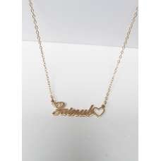 Zainub Gold Plated Personalised Nameplate Necklace Zainub Gold Plated Personalised Nameplate Necklace