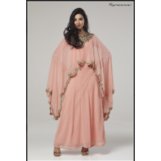 DULL PINK CAPE STYLE FLARED READY MADE DRESS DULL PINK CAPE STYLE FLARED READY MADE DRESS