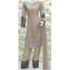 Maria B Nude Chiffon Pakistani Readymade Suit 
