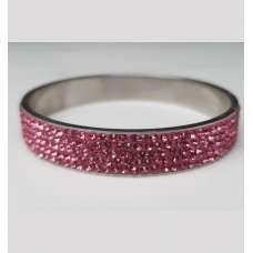 Hot Pink Rhinestone Diamond Bangle