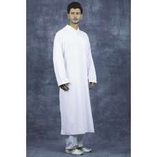 Comfortable White Cotton Jubba For Men 