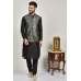 Grey Menswear Kurta Pajama Waistcoat Set