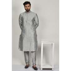 Silver Grey Indian Men's Eid Kurta Pajama