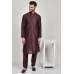 Maroon Silk Kurta Pajama For Men Maroon Silk Kurta Pajama For Men